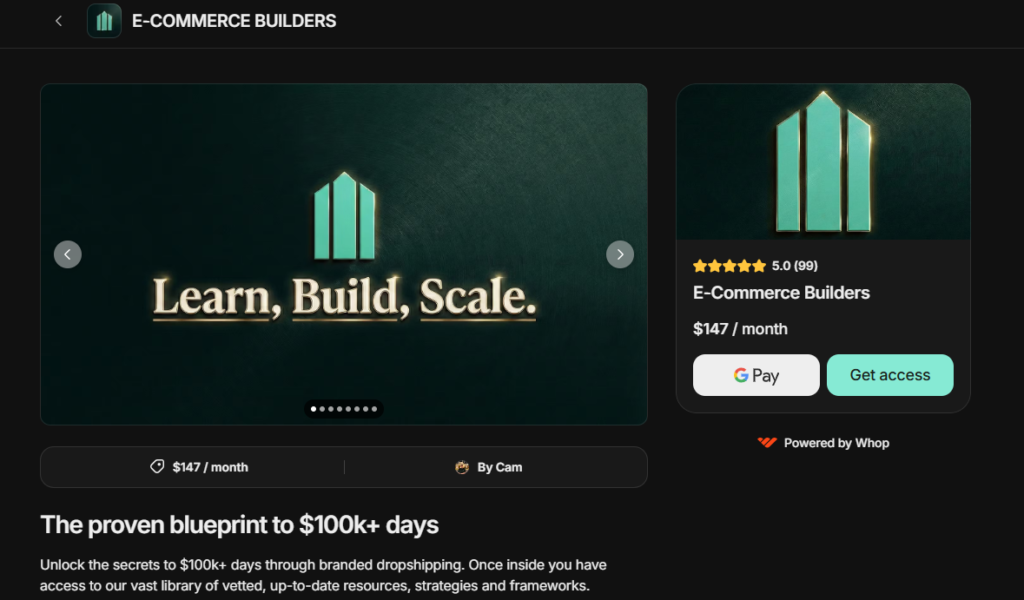CAM -  E-COMMERCE BUILDERS (Latest 2026 July update)